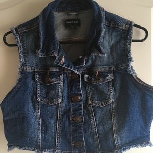 🥀New Look cropped denim vest